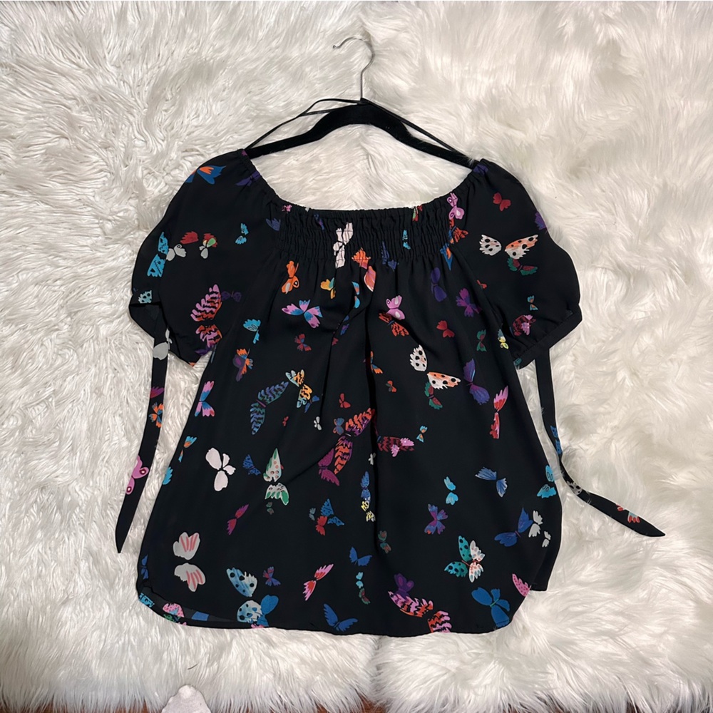 Blouse with colorful butterfly’s